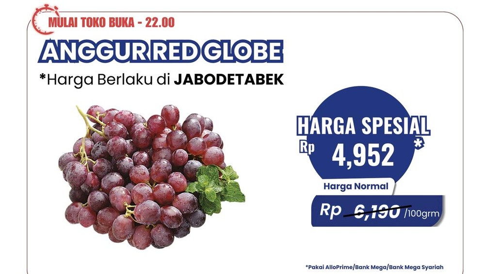 Borong Anggur Red Globe Murah Meriah!
