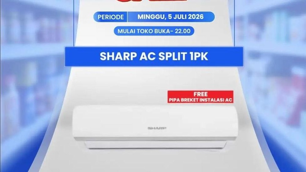 AC SHARP Diskon Rp 1,7 Juta di Transmart! Buruan!