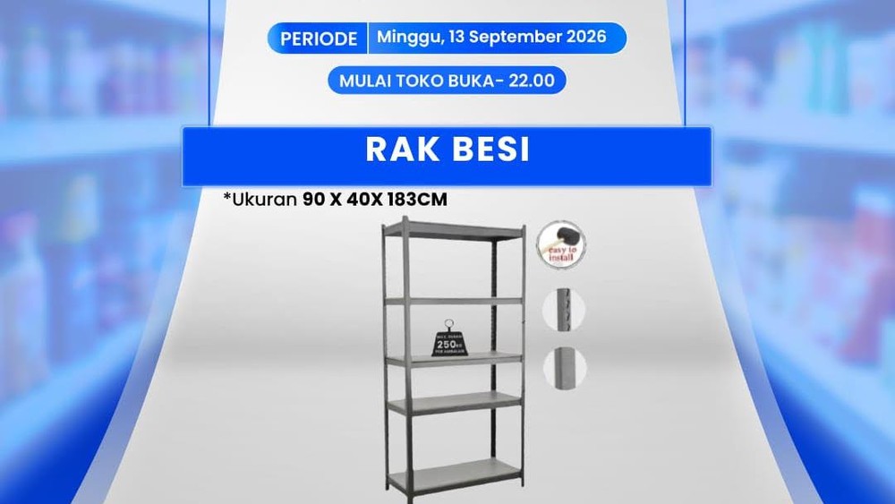 WOW! Rak Besi Transmart Diskon Gila, Cuma Rp 879 Ribu!