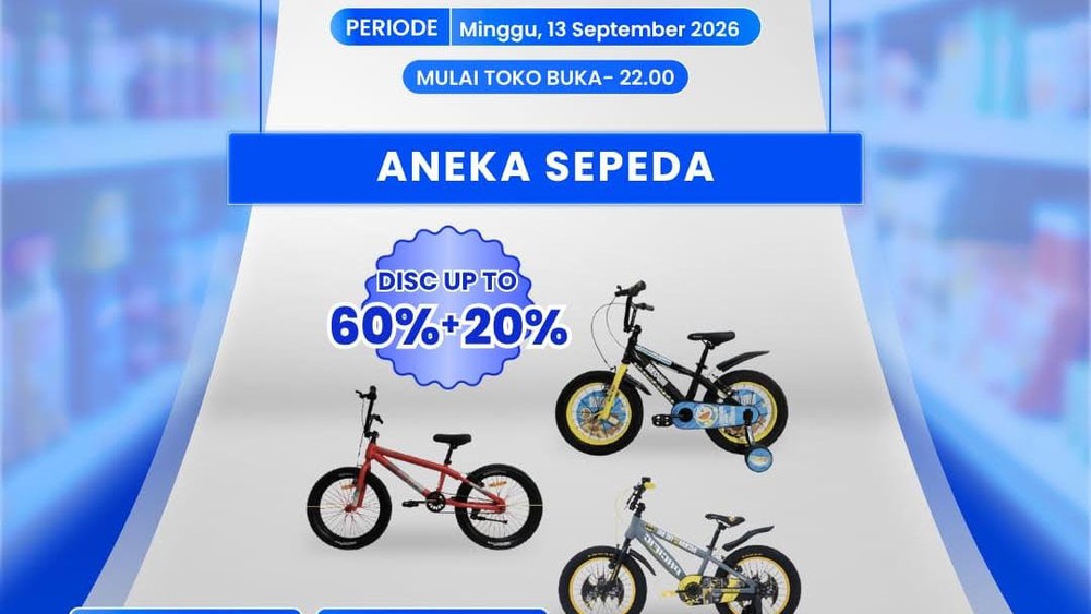 Besok! Sepeda Impian Hanya Rp 1 Jutaan di Transmart!