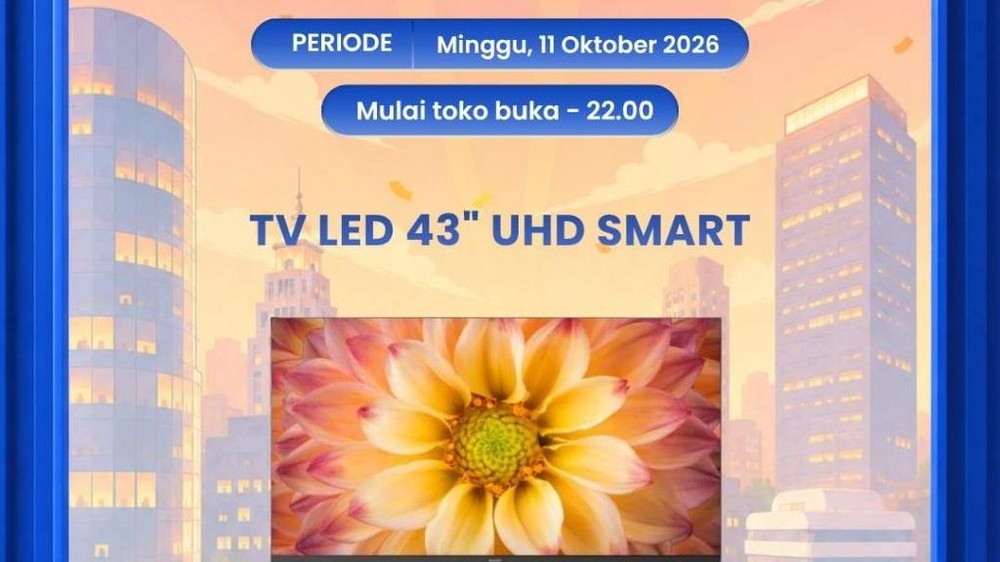 TV 43 Inch Diskon 1,6 Juta di Transmart!